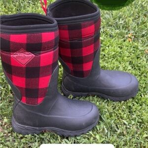 Kids' Black and Red Rain & Snow Boots